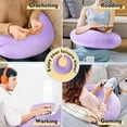thumbnail image 6 of Gaming Pillow Arm Support Pillow for Bed & Sofa: Ergonomic U-Shaped Lap Pillow with Elbow Rest for Adults & Kids - Reduces Arm Pain & Fatigue During Gaming, Reading, Working & Crocheting, 6 of 15