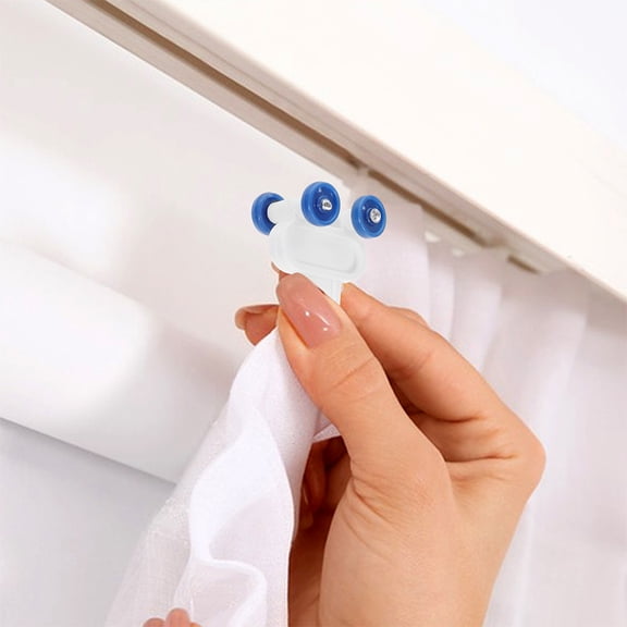 IDEANATEGRATE Curtain Track Roller for Track Sliding with Mini Four-Wheel Design 10Pcs Multi Color Plastic