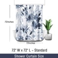 thumbnail image 5 of Watercolor White Flower Shower Curtain,Floral Waterproof Shower Curtains for Bathroom Decor, Modern Ink Plant Bath Curtain Sets with 12 Hooks, 72x72 Inch, 5 of 5