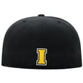 thumbnail image 4 of Men's Top of the World Black Iowa Hawkeyes Team Color Fitted Hat, 4 of 4