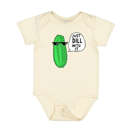 

Inktastic Just Dill with It Chill Dill Pickle in Sunglasses Gift Baby Boy or Baby Girl Bodysuit