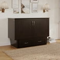 thumbnail image 4 of AFI Nantucket Full Solid Wood Murphy Bed Chest with Mattress, Drawer & Charger in Espresso, 4 of 22