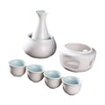 thumbnail image 2 of Juego de sake de cerámica con calentador, cuenco para calentar bebidas de sake, 4 tazas de cerámica de creativa, tradicional para regalar,, 2 of 8