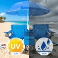 thumbnail image 6 of Ktaxon XL Camping Loveseat Chair, Folding Double Outdoor Chair with Removable Sun Umbrella & Carrying Bag, Double Chairs with Cooler Bag for Lawn Fishing Outdoor, Blue, 6 of 10