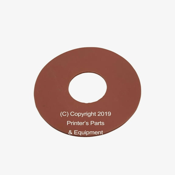 Flat Rubber Disc for Heidelberg 1 3/8" x 1/2" x 1/32 / 35 x 12.7 x 0.8mm Qty 50