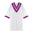 thumbnail image 4 of iiniim Robe de Chorale d'Église Unisexe avec Étole en V Robe de Collation des Grades pour Université École Secondaire Ado Bachelier Violet M/160, 4 of 4