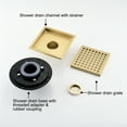 thumbnail image 5 of Cfowner 6" Shower Drain with Square Hole Pattern, Gold, 5 of 7