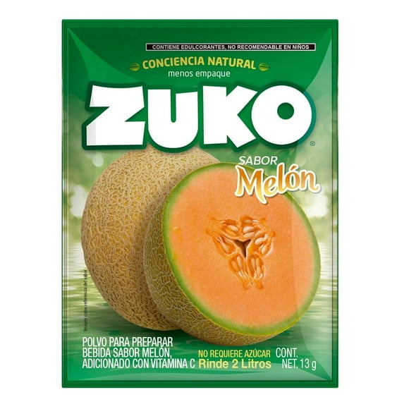 Bebida en polvo Zuko sabor melón 13 g