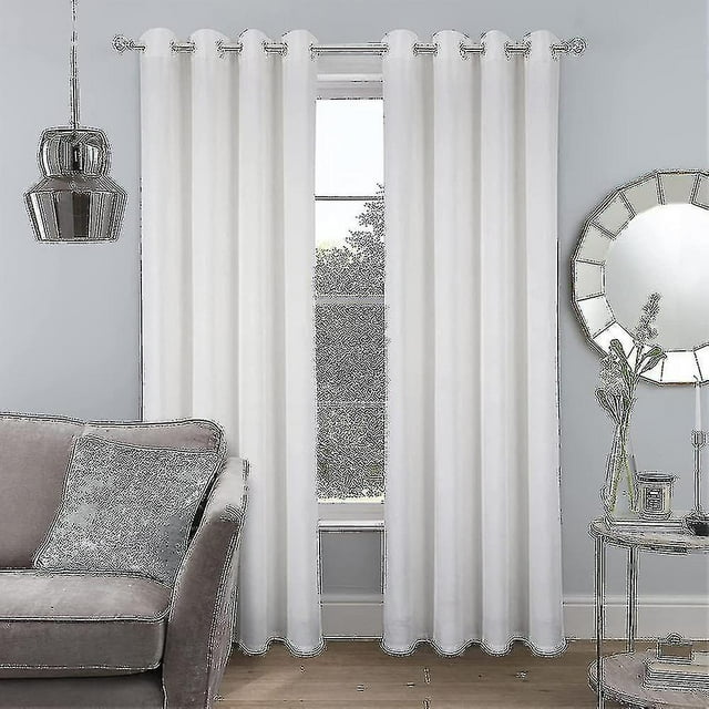 Luxury Thermal Insulated Drapes Thick Solid Living Efficient Blackout Curtain