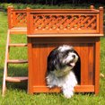 Merry Products Wooden Dog House, Cedar Stain, Small, 21.73"L x 28.54"W x 25.67"H - image 3 of 9