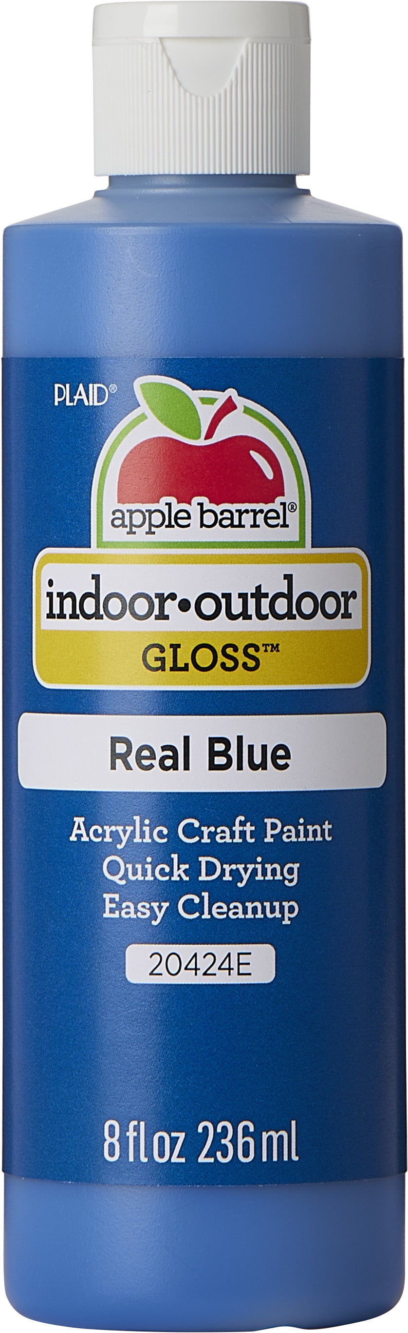 Apple Barrel Acrylic Craft Paint, Gloss Finish, Real Blue, 8 fl oz
