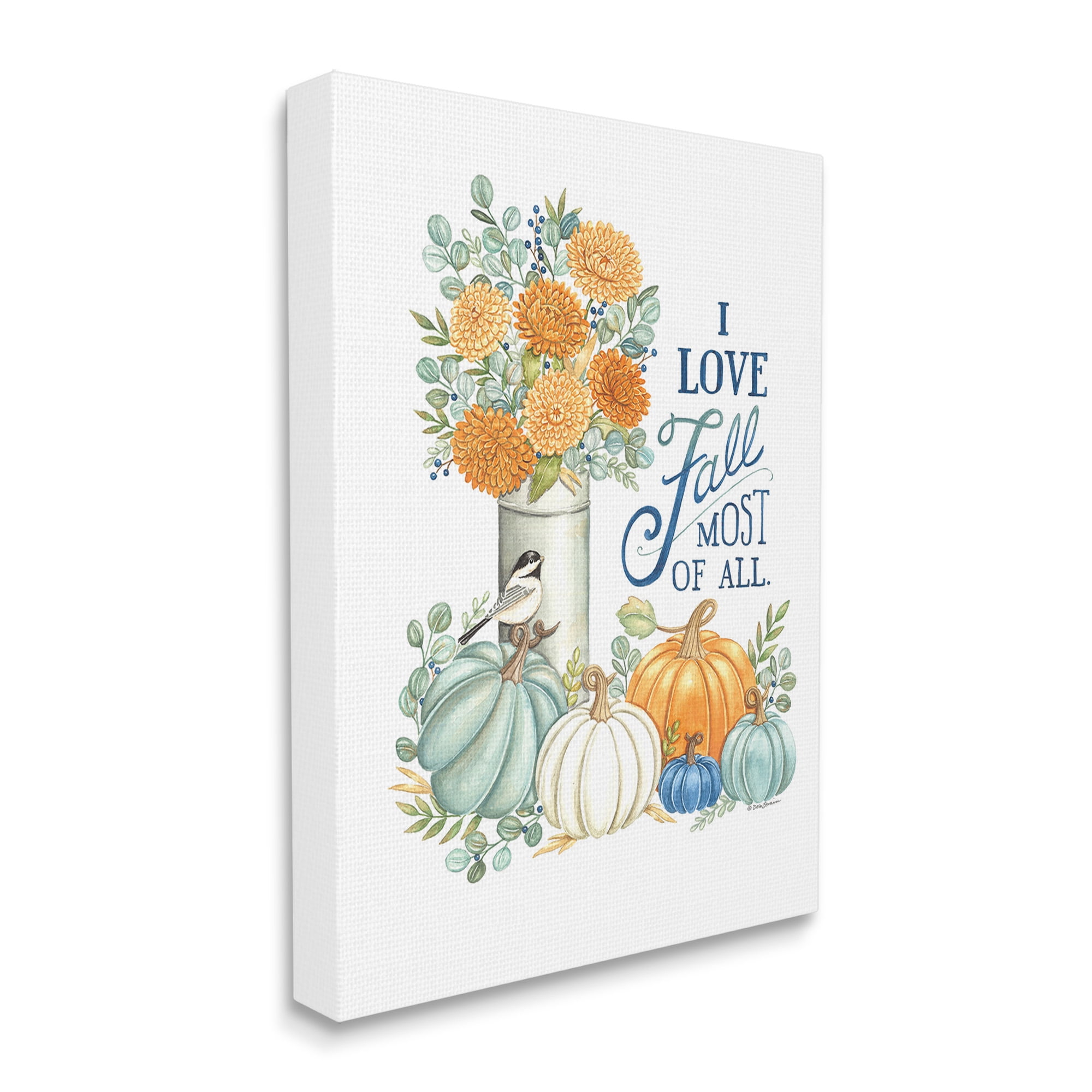 Stupell Industries Love Fall Still Life Holiday Painting Gallery Wrapped Canvas Art Print Wall Art, 36 x 48