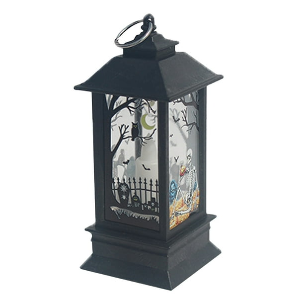 Bsvklp Adornos Llama Simulación Farol Viento Pequeño Halloween (esqueleto)