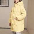 thumbnail image 6 of SuTry Girls Solid Color Thickened Hooded Windproof Down Cotton Jacket Warm Fall Winter Coat Outerwear for Kids 3-10 Years(Yellow,12-13 Years), 6 of 9