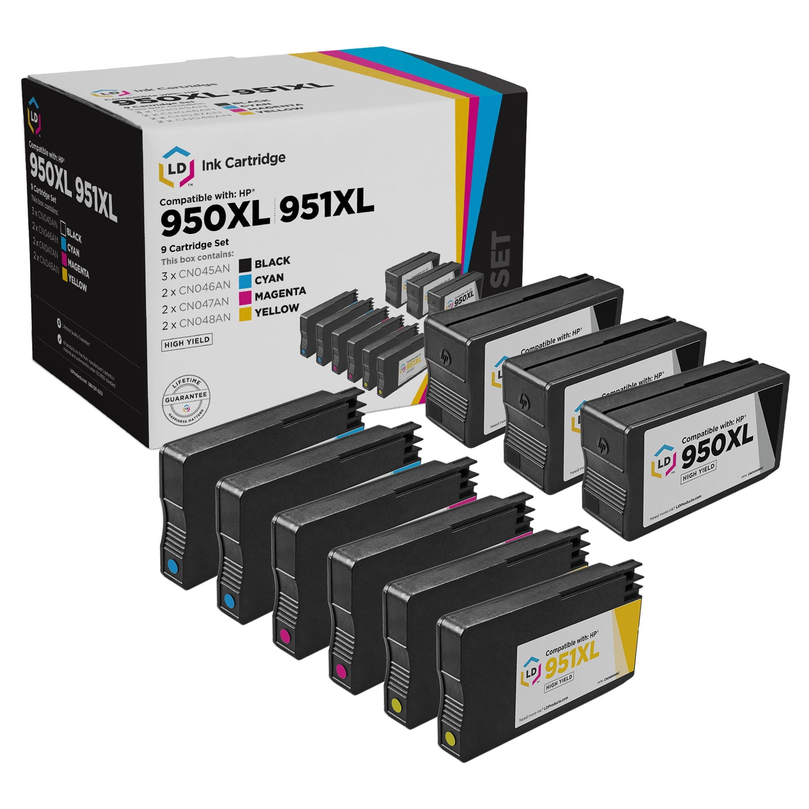 276dw MFP 8616 & 8620 8600 Plus 8600 Premium Cyan LD Products Compatible Ink Cartridge Replacement for HP 951XL CN046AN High Yield 8610 Pro: 251dw for use in OfficeJet 8600 8600 8100 8615 