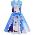 thumbnail image 2 of Frozen Elsa Robe Patineuse Imprimée Princesse Anna pour Enfants Filles Robes Sans Manches, 2 of 3
