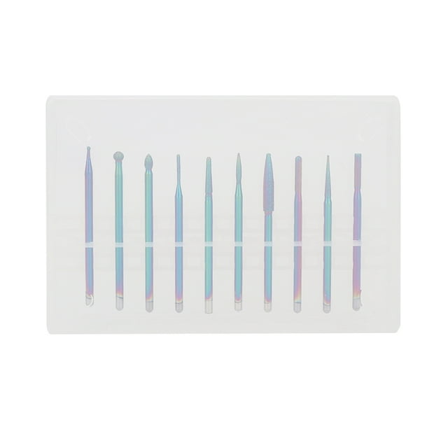 Brocas para uñas de aleación de tungsteno, accesorio para manicura y pedicura, 10 Uds. (tipo C)
