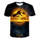 thumbnail image 1 of Camisetas de Dominion del Mundo Jurásico para niños y niñas, camisetas con estampado de dibujos animados, camisetas casuales de moda de verano de manga corta para niños, 13T Gao Jinjia LED, 1 of 2