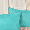 thumbnail image 6 of Home Soft Things Suede Throw Pillow Cover with Big Zipper 2 Pieces - Baltic Blue - 14" x 26", 6 of 6