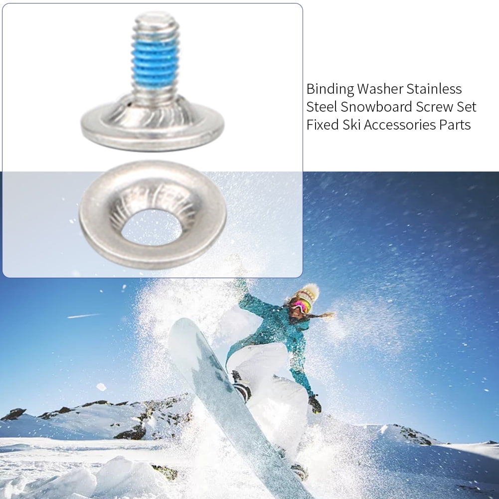 Binding Washer Stainless Steel Snowboard Screw Set Fixed Ski Accessories Parts 