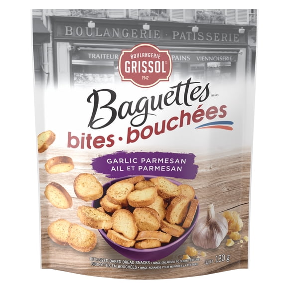 Boulangerie Grissol Bouchées de Baguettes Ail et parmesan, Dare