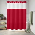 thumbnail image 6 of No Hook Shower Curtain, Pure Red Shower Curtains for Bathroom with See Through Top Window, Simple Solid Color Waterproof & Washable Bath Curtain Stall 48"x72", 6 of 9