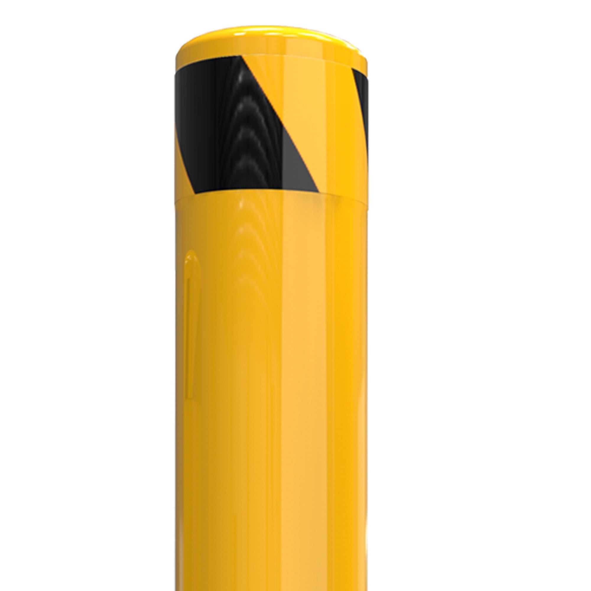 Uforic 1-Piece 36" x 4.5" Steel Safety Bollard Post – Fluorescent Yellow Traffic Barrier for Parking Lots