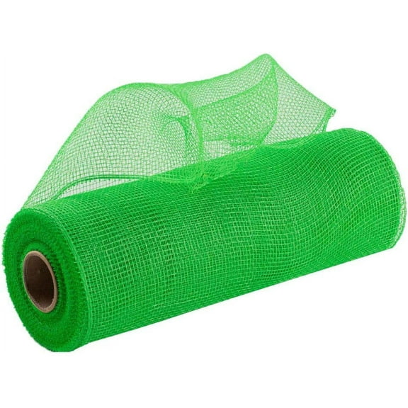 Apple Green Deco Mesh Decor - 10" x 10 Yards, Spring, Wreaths, Gift Wrapping, Bows, Swag, Tree Topper, Garlands, Presents, Birthday, Anniversary, Floral Arrangements, St.Patrick's Day, Easter, Lime