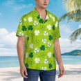 thumbnail image 3 of Balery St Patrick's Day7 Camisas hawaianas de manga corta para hombre, camisas playeras de corte holgado, camisas de vacaciones con botones,X-Large, 3 of 7