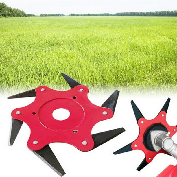 Goory 6 Steel Blades Razors 65Mn Lawn Mower Trimmer Head Grass Weed
