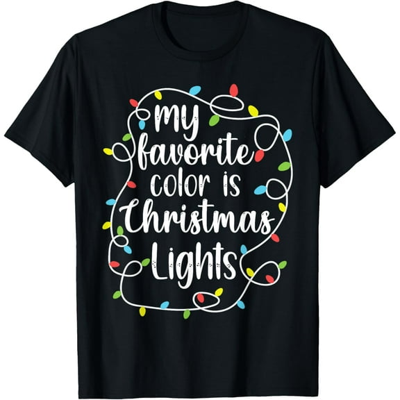 Playful Comfort Tee - My Favorite Color Is Christmas Lights, Funny Christmas T-Shirt
