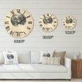 thumbnail image 4 of Designart 'Kiss of Two Lovers In Romantic Moon Shape' Modern Wood Wall Clock, 4 of 5