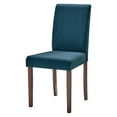 thumbnail image 3 of Side Dining Chair, Set of 2, Fabric, Wood, Blue, Modern Contemporary Urban Design, Kitchen Room Cafe Bistro Restaurant Hospitality, 3 of 9