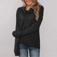 thumbnail image 1 of Camiseta holgada para mujer, camiseta tipo pulóver con hombros caídos y capucha para mujer, túnica holgada de otoño, rendimiento comprobado, 1 of 6