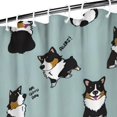 thumbnail image 3 of Black Corgi Shower Curtain 72"x72" ,Bathroom Decorative Shower Curtains Set with 12 Hooks,Modern Waterproof Washable Shower Curtain, 3 of 6