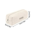 thumbnail image 2 of Corduroy Pencil Case Beige Color Pencil Pouch Pencil Case Smal Pencil Pouch Corduroy Pencil Pouch, 2 of 6