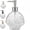 Silver, variant on Clear Glass Beach Seashell Shaped Soap Dispenser, Refillable Coastal Hand Soap Pump for Bathroom Kitchen Vanity Decor