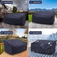 thumbnail image 5 of FLASHLUMI Heavy Duty Waterproof Outdoor Patio Sofa Cover, Windproof UV Resistant Furniture Protector with Buckles & Drawstring, Dark Gray, 88"x40"x35", 5 of 5
