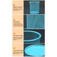 thumbnail image 3 of Mesh Metal Pen Holder Pot Smooth Edge Fashion Table Container Eraser Ruler Caddy Desk Stationery Holders Organizer Office Round/Silver, 3 of 8