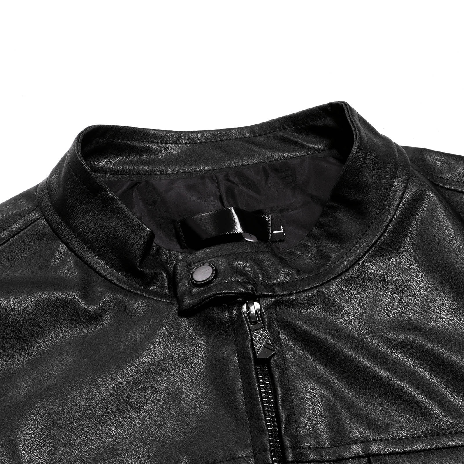 qihengliu Autumn Men's Embroidered Zip-Up Jacket - Baseball Leather Coats for Men, vestes, Jaqueta Masculina