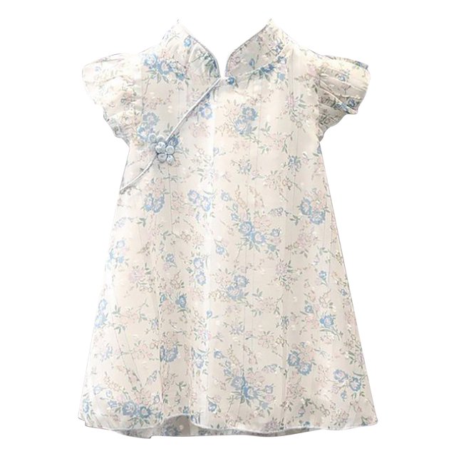 RIJOPUTY Light Blue Dress for Girls Toddler Princess Dress Girls Dressy Dresses Vestido Para Bebe De 1 Año Big Girls Clothes 6 Mo Girl Clothes Vestidos Negros Para Niñas Vestidos Dorados Para