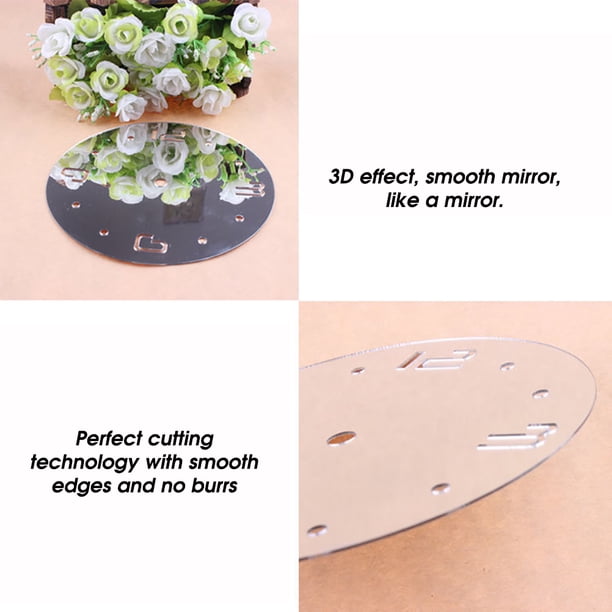 Reloj de pared acrílico DIY, moderno, silencioso, con forma de taza, para café, con números huecos