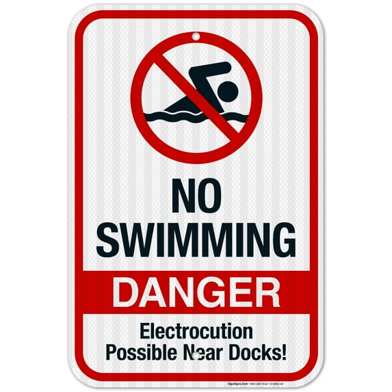 No Swimming Sign, Pool Sign, (SI-6802)