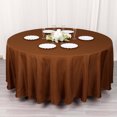 thumbnail image 3 of Efavormart Round Tablecloth, 108 Inch Stain & Wrinkle Resistant Washable Table Cloth, Decorative Polyester Fabric Table Cover for Banquet, Wedding, Dining- Brown, 3 of 10