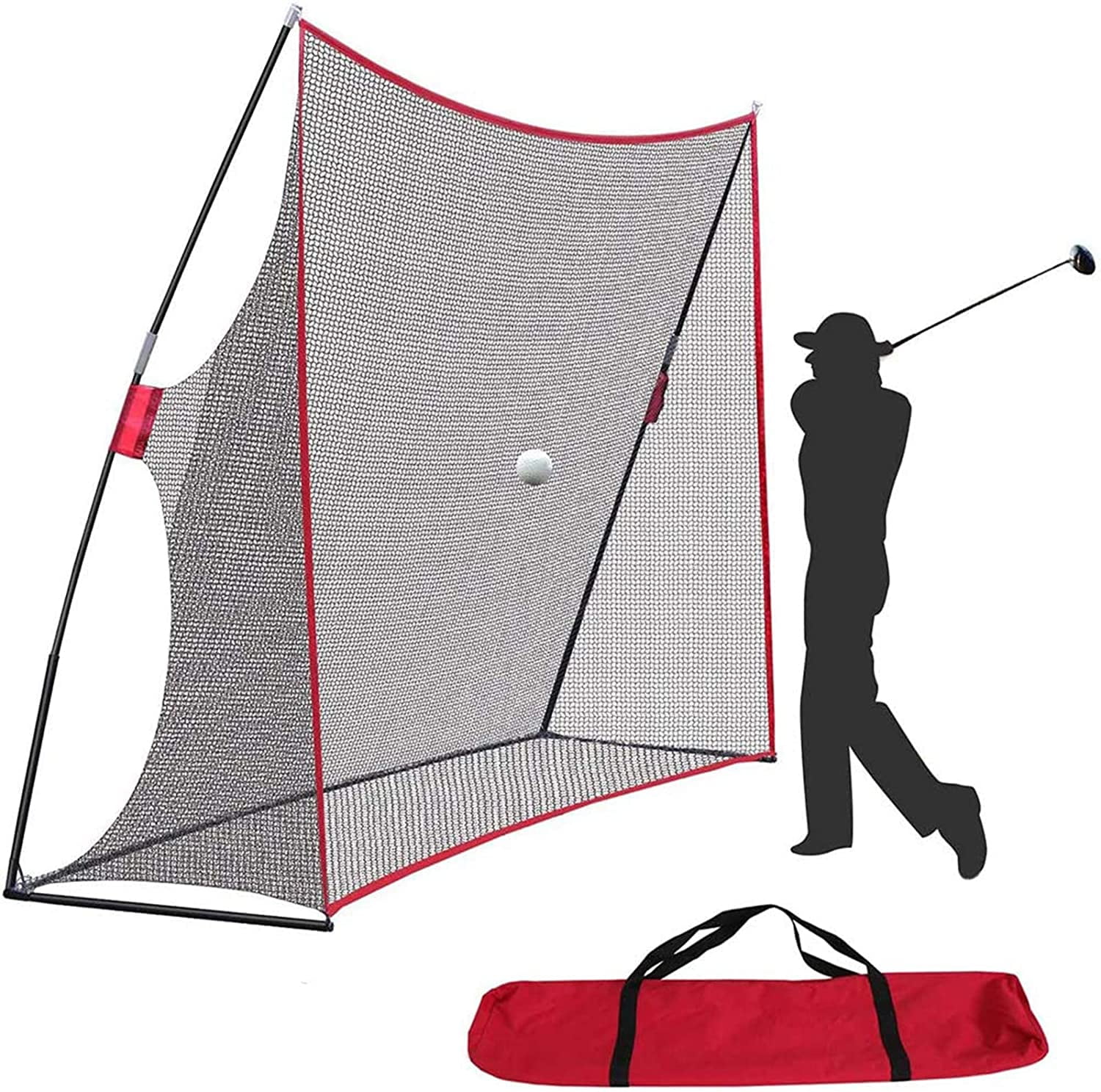Golf Net 10x7ft Portable Golf Practice Net w/Carry Bag for Indoor Outdoor  Backyard Driving Hitting Chipping Training 