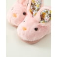 thumbnail image 6 of Baby Slippers Toddler Girls Winter Slippers Cute Rabbits Warm House Slippers Bedroom Indoor Shoes Size 1T-4T Pink, 6 of 8