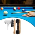 thumbnail image 4 of facefd Durable Billiards Pool Table Brush Set Cleaning Brushes Pool Table Cleaner Brown 3PCS, 4 of 5
