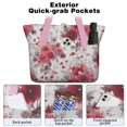 thumbnail image 2 of Tote Bag for Women - Pioneer Flower Shoulder Bag - Large Utility Work Duffle Bag with Zipper Handbag for Travel, Work, Sprots, 2 of 5