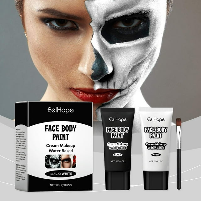 Aursykel Face and Body Painting Cream Set High Coverage Long Lasting Makeup Easy to Apply and Remove Non Greasy Suitable for Parties and Costumes Net Weight 30g Each