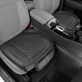 thumbnail image 3 of Motor Trend Car Seat Cushion, 2 Pack - Diamond Stitched Faux Leather Seat Covers for Cars Trucks SUV, Black Padded Car Seat Covers with Storage Pockets, Premium Automotive Seat Covers for Front Seats, 3 of 8